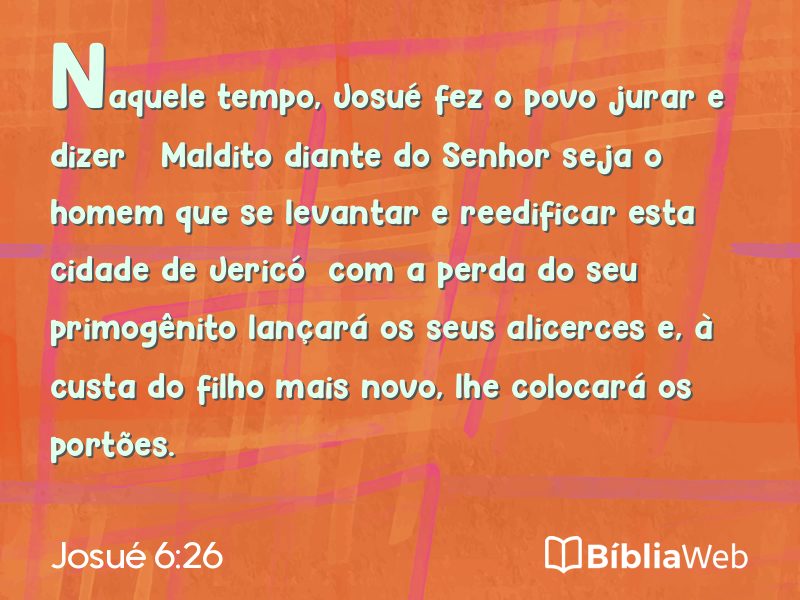 Josué 6:26 em imagem para compartilhar