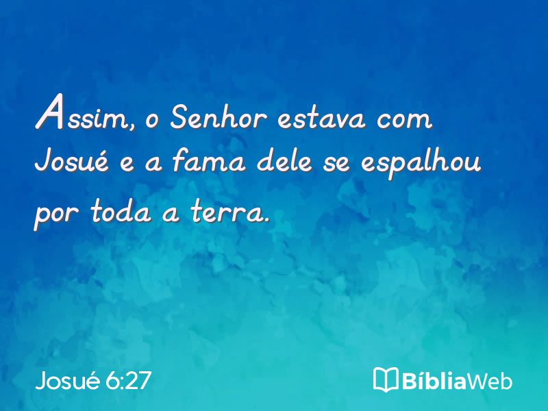 Josué 6:27 em imagem para compartilhar