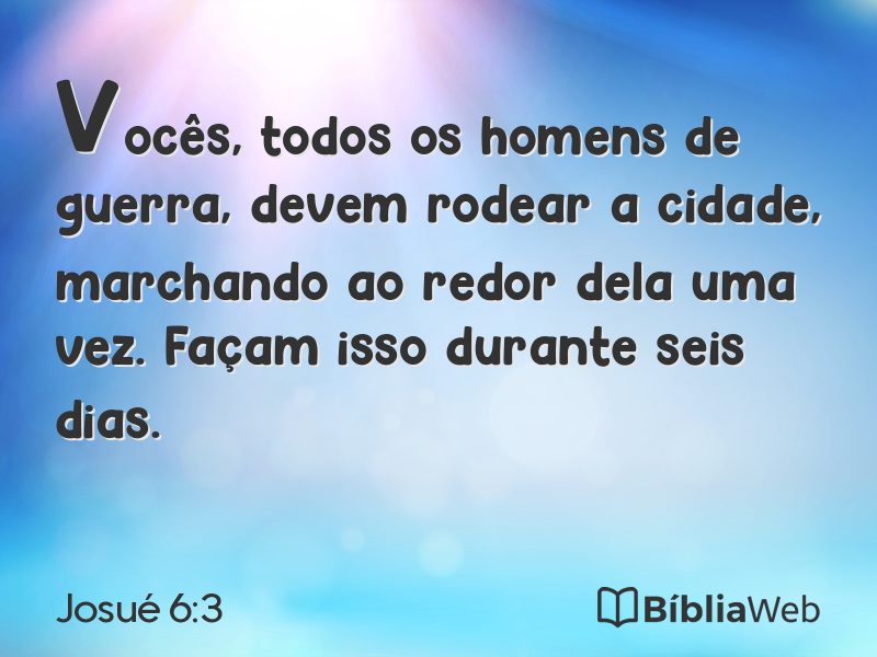 Josué 6:3 em imagem para compartilhar