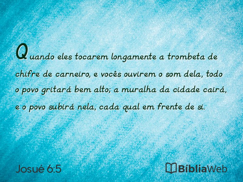 Josué 6:5 em imagem para compartilhar