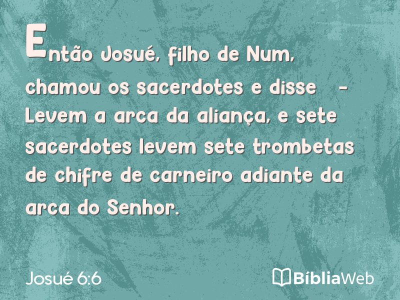 Josué 6:6 em imagem para compartilhar