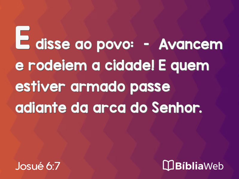 Josué 6:7 em imagem para compartilhar