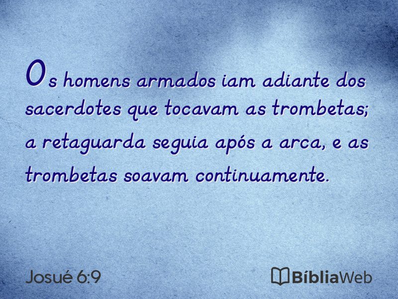 Josué 6:9 em imagem para compartilhar