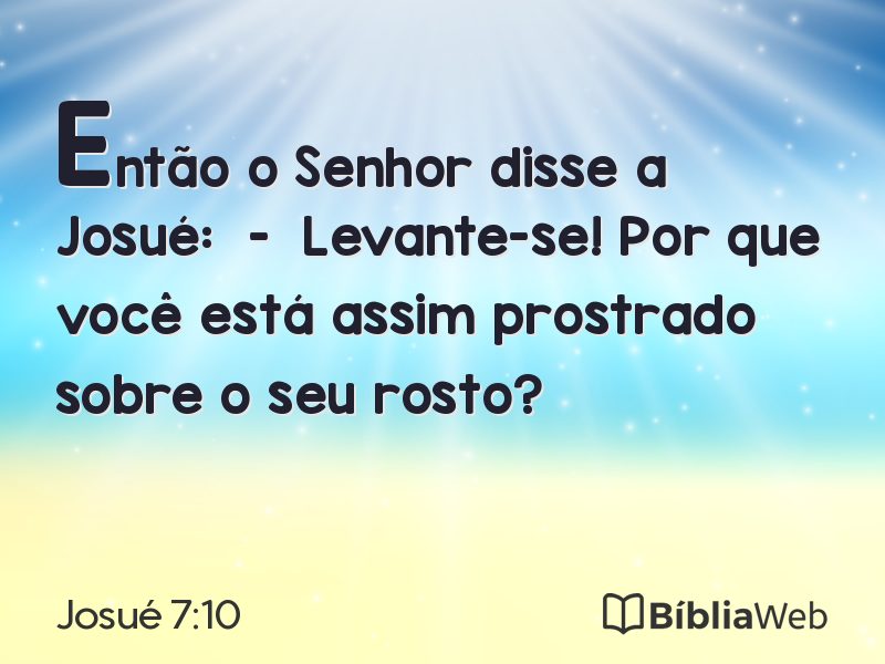 Josué 7:10 em imagem para compartilhar
