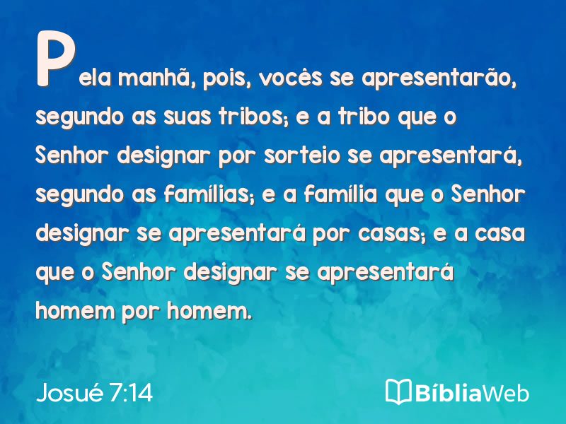 Josué 7:14 em imagem para compartilhar