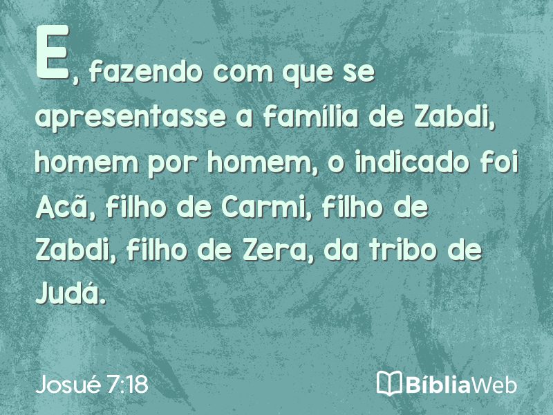 Josué 7:18 em imagem para compartilhar