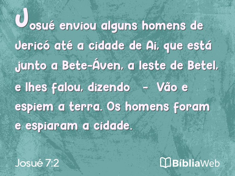 Josué 7:2 em imagem para compartilhar