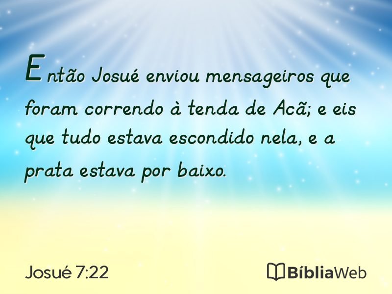 Josué 7:22 em imagem para compartilhar