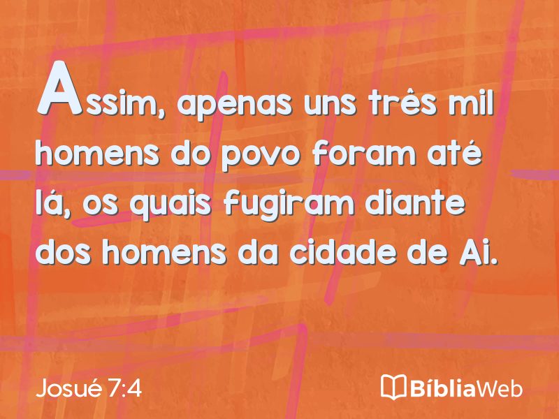 Josué 7:4 em imagem para compartilhar