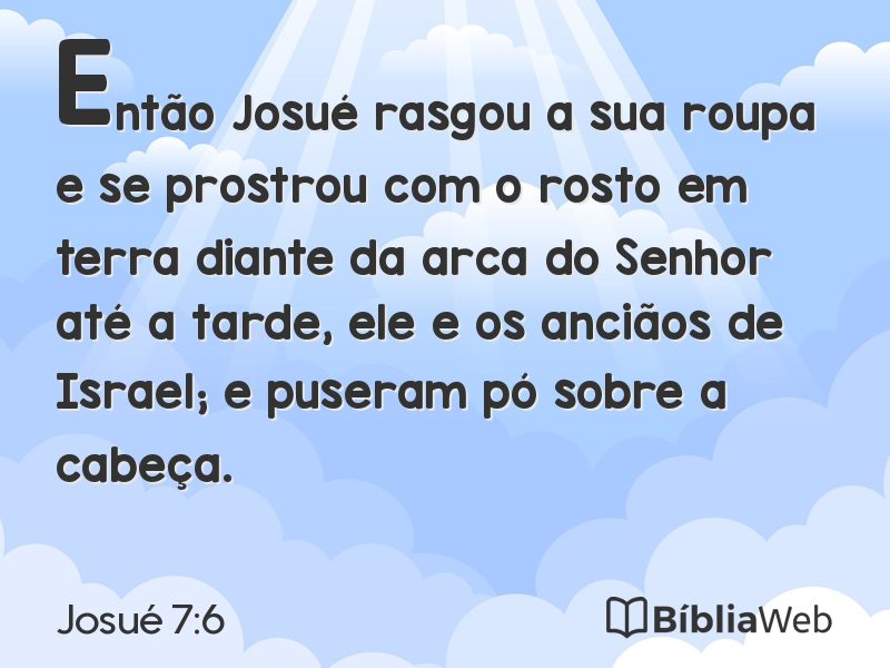Josué 7:6 em imagem para compartilhar