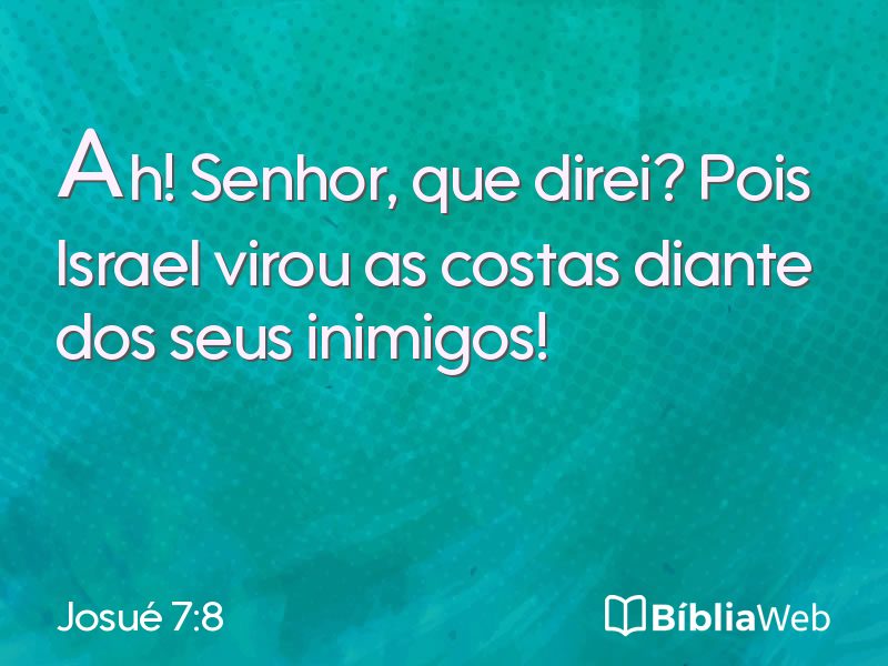 Josué 7:8 em imagem para compartilhar