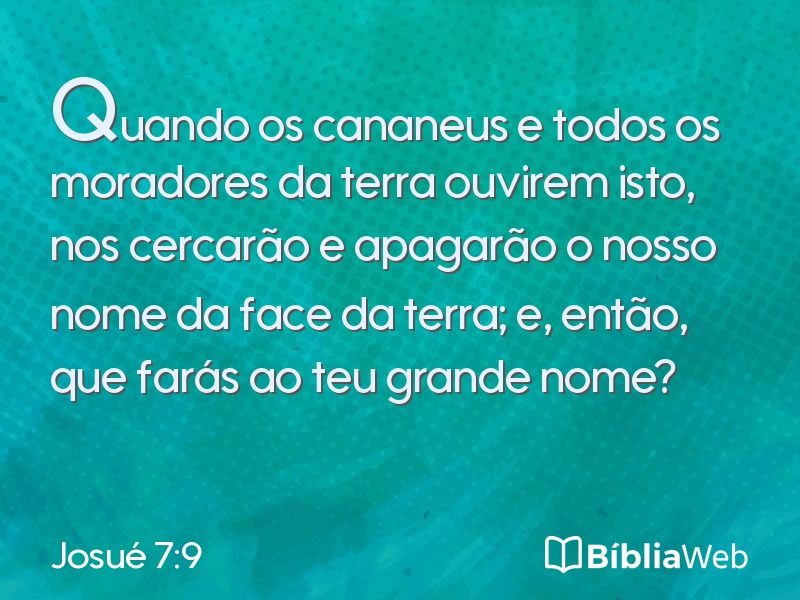 Josué 7:9 em imagem para compartilhar