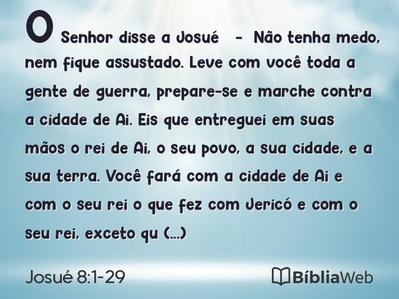 Josué 8:1-29 em imagem para compartilhar