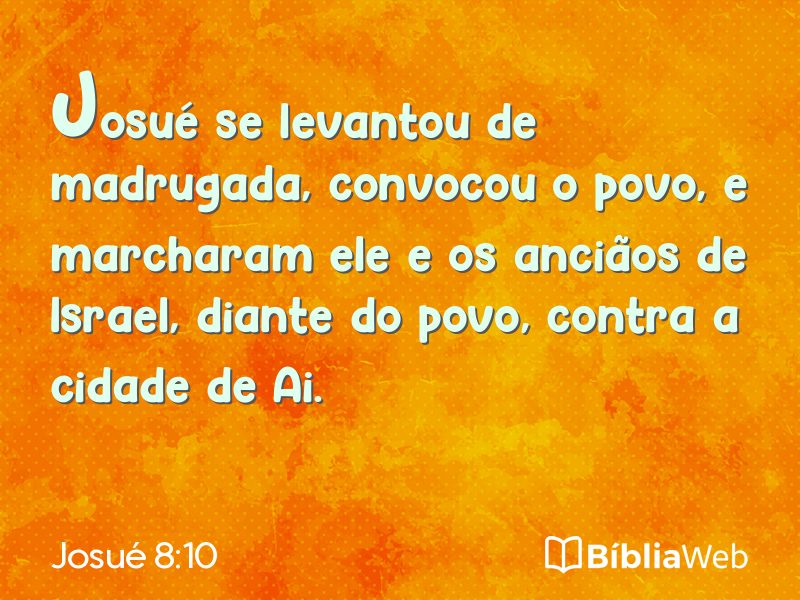 Josué 8:10 em imagem para compartilhar