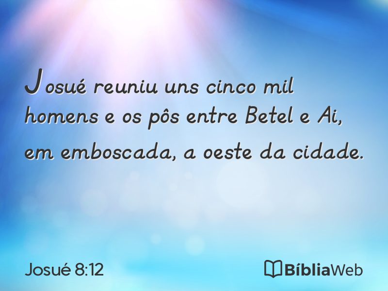 Josué 8:12 em imagem para compartilhar