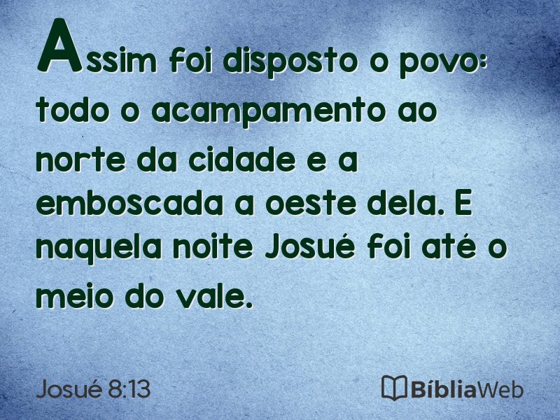 Josué 8:13 em imagem para compartilhar