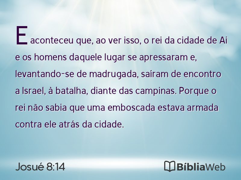 Josué 8:14 em imagem para compartilhar