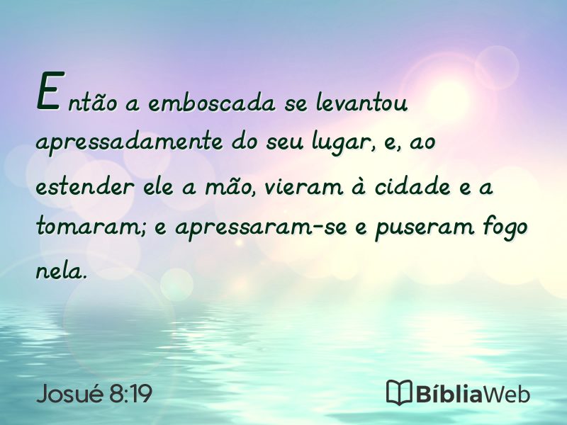 Josué 8:19 em imagem para compartilhar