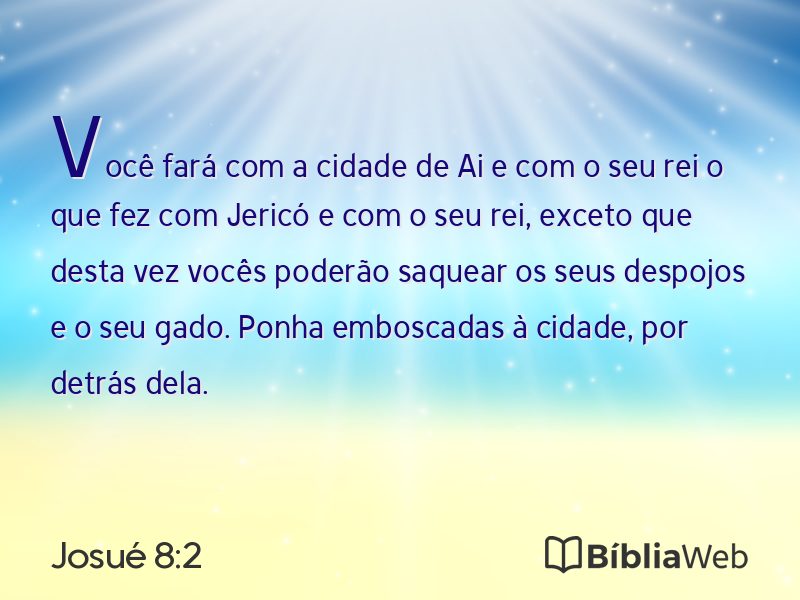 Josué 8:2 em imagem para compartilhar