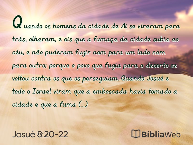 Josué 8:20-22 em imagem para compartilhar
