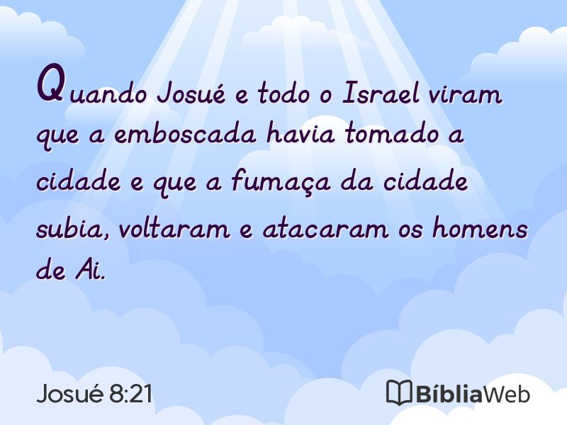 Josué 8:21 em imagem para compartilhar