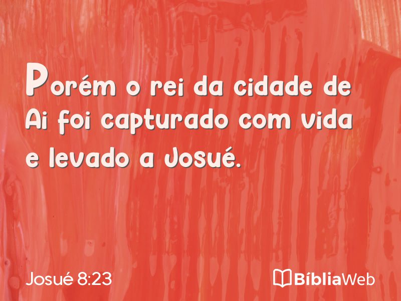 Josué 8:23 em imagem para compartilhar