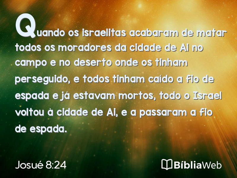 Josué 8:24 em imagem para compartilhar