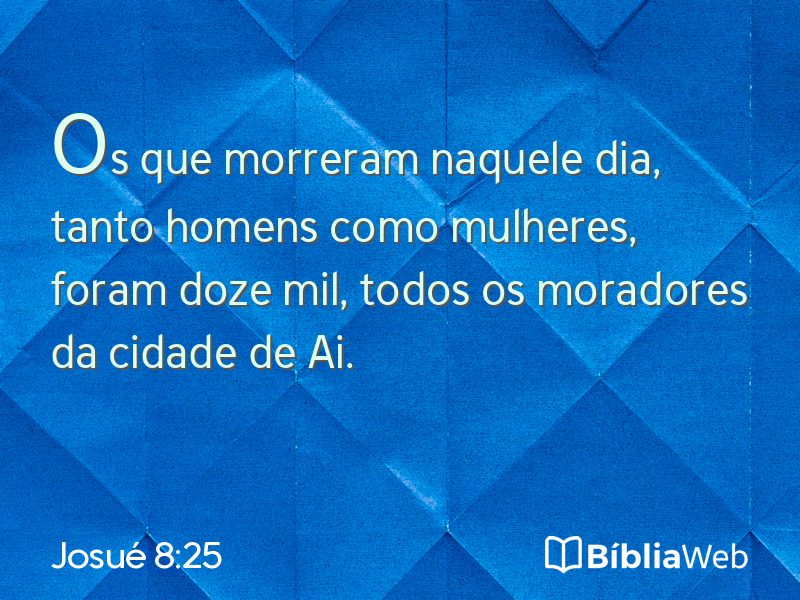 Josué 8:25 em imagem para compartilhar