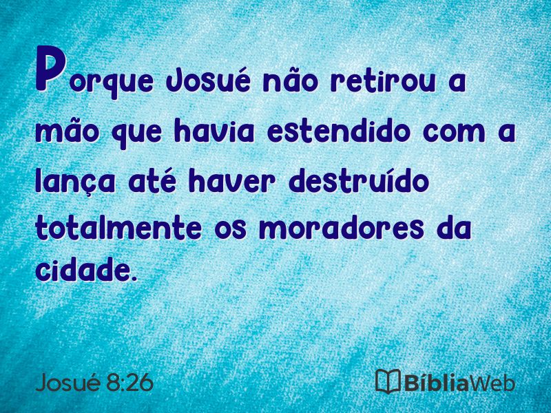 Josué 8:26 em imagem para compartilhar