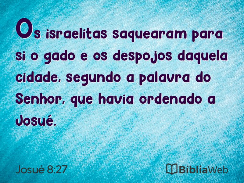 Josué 8:27 em imagem para compartilhar