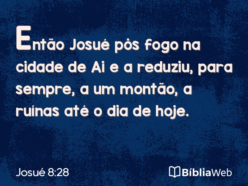 Josué 8:28 em imagem para compartilhar