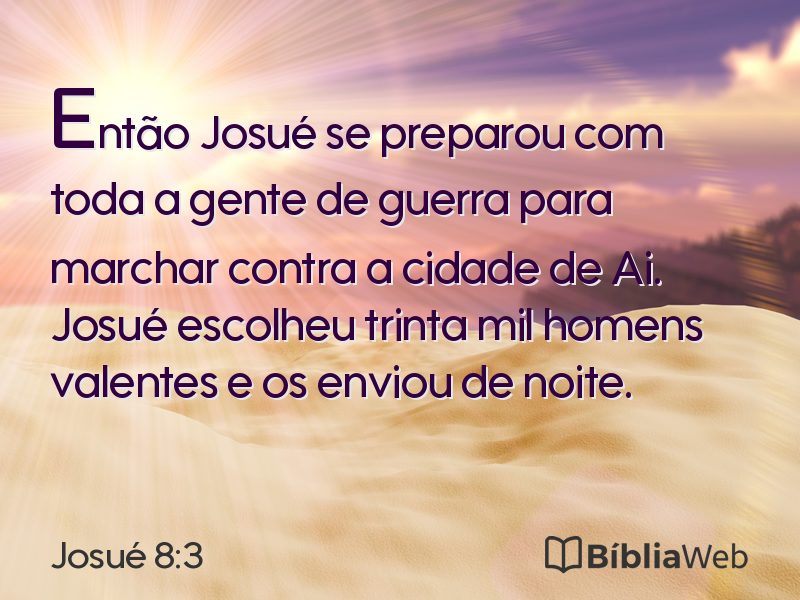 Josué 8:3 em imagem para compartilhar