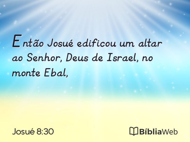 Josué 8:30 em imagem para compartilhar