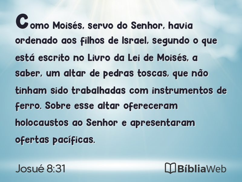 Josué 8:31 em imagem para compartilhar