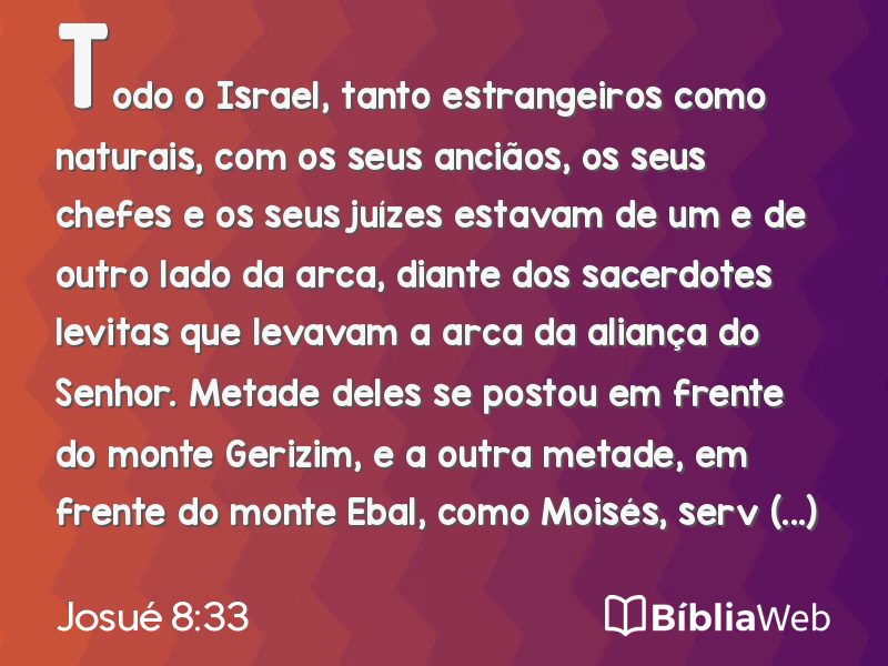 Josué 8:33 em imagem para compartilhar