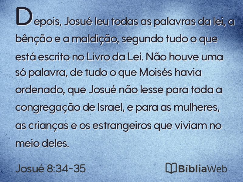 Josué 8:34-35 em imagem para compartilhar