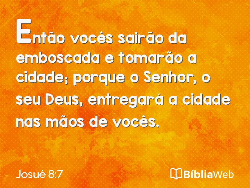 Josué 8:7 em imagem para compartilhar