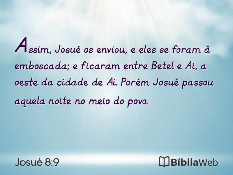 Josué 8:9 em imagem para compartilhar