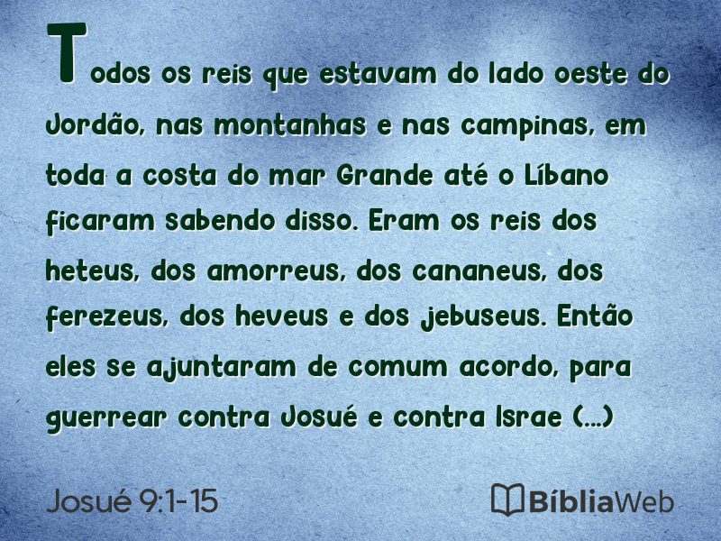 Josué 9:1-15 em imagem para compartilhar
