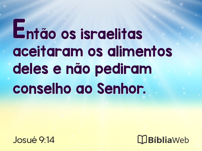 Josué 9:14 em imagem para compartilhar