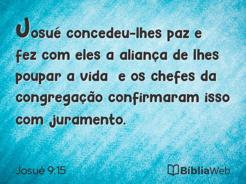 Josué 9:15 em imagem para compartilhar