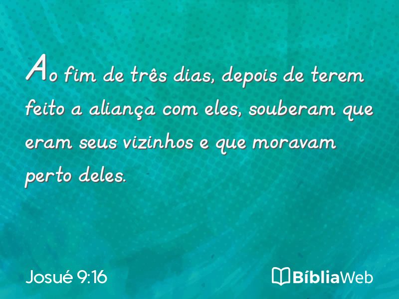 Josué 9:16 em imagem para compartilhar