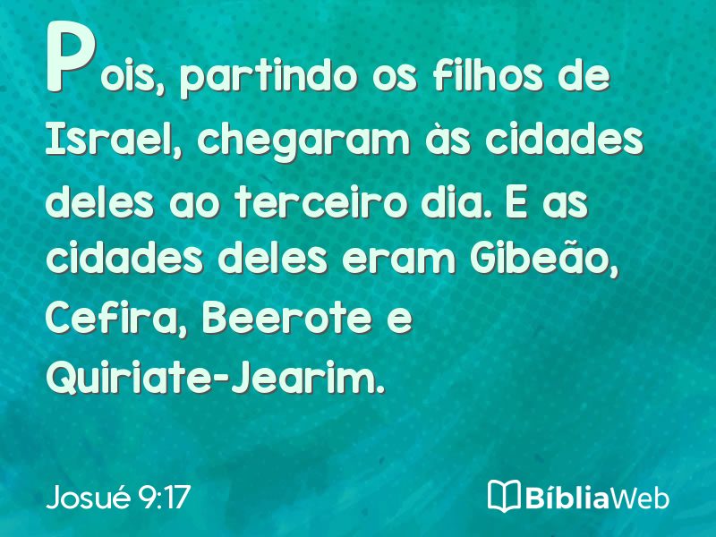 Josué 9:17 em imagem para compartilhar