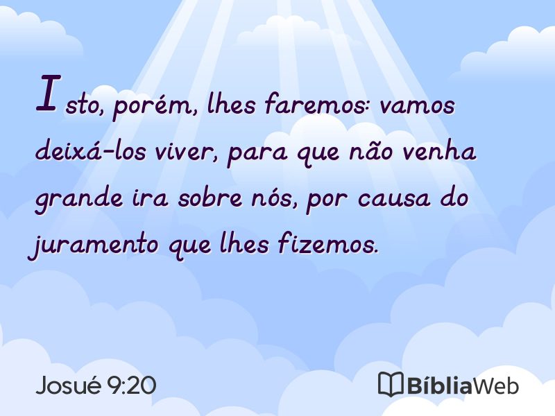 Josué 9:20 em imagem para compartilhar