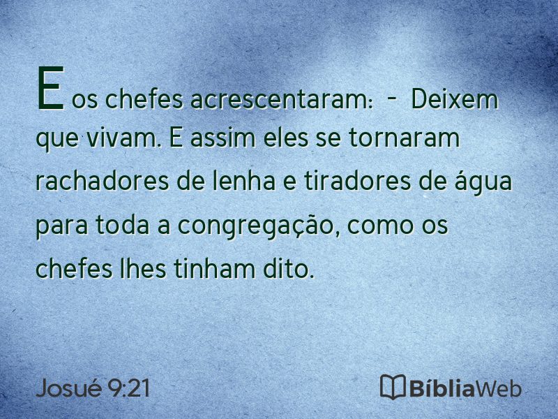 Josué 9:21 em imagem para compartilhar