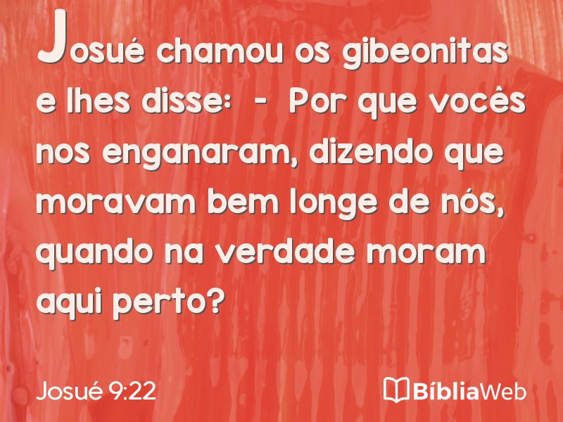 Josué 9:22 em imagem para compartilhar