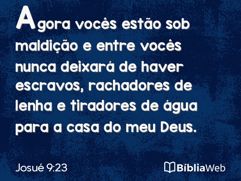 Josué 9:23 em imagem para compartilhar