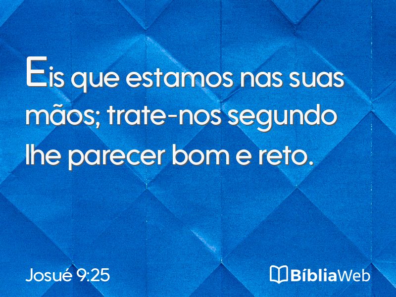 Josué 9:25 em imagem para compartilhar