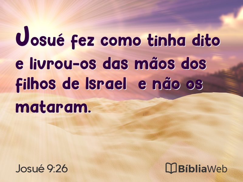 Josué 9:26 em imagem para compartilhar