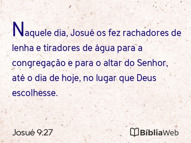Josué 9:27 em imagem para compartilhar